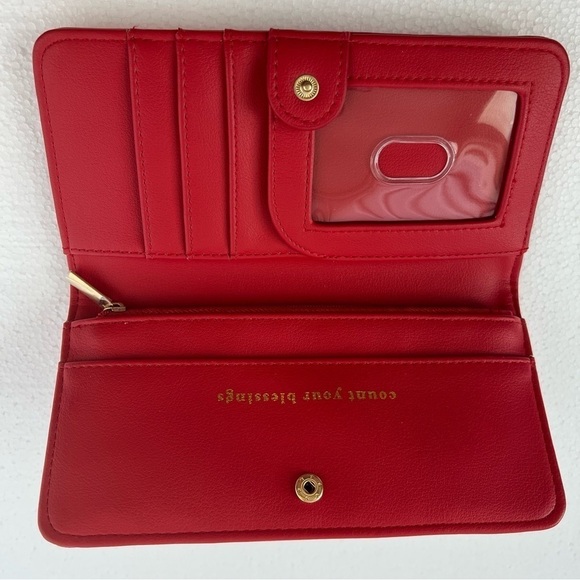 Origami Owl Count Your Blessings Motivational Quotes Snap Closure Wallet NWOT - Picture 7 of 12
